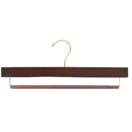 Flat Wooden Suit Hanger w/Non-Slip Bar