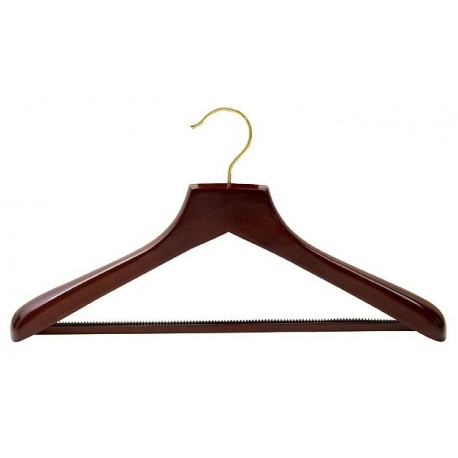 Walnut Suit Hanger w/ Non-Slip Bar