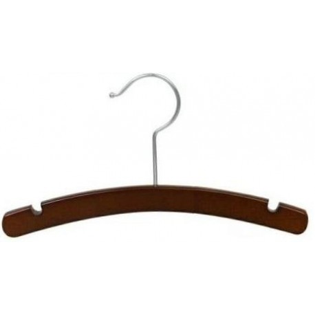 10" Walnut & Chrome Baby/Infant Top Hanger