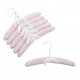 12" Childrens Pink & White Lattice Padded Hangers