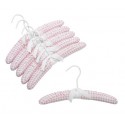 12" Childrens Pink & White Lattice Padded Hangers