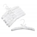 12" White Childrens Satin Padded Hangers