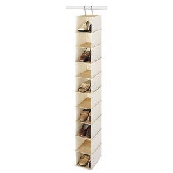 Bamboo & Canvas Shoe Organizer