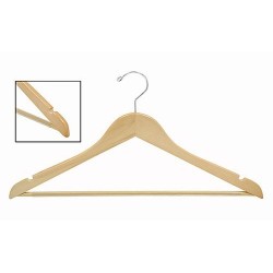 Flat Suit Hanger w/ Non-Slip Bar