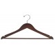 Walnut & Chrome Flat Suit Hanger (Petite Size)