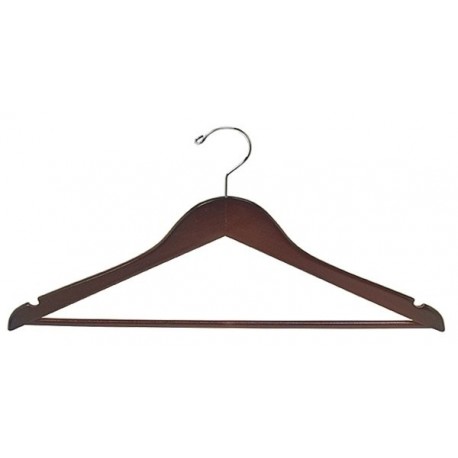 Walnut & Chrome Flat Suit Hanger (Petite Size)