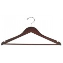 Walnut & Chrome Flat Suit Hanger (Petite Size)