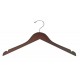 Walnut & Chrome Flat Top Hanger (Petite Size)