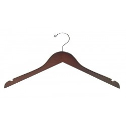 Walnut & Chrome Flat Top Hanger (Petite Size)