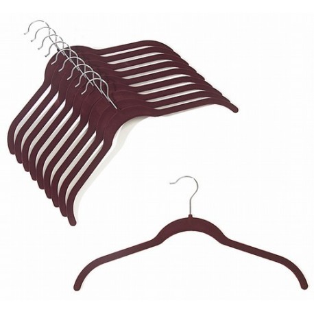 Slim-Line Burgundy Shirt Hangers