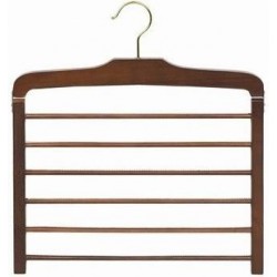 Walnut & Brass Multi Pant Hanger