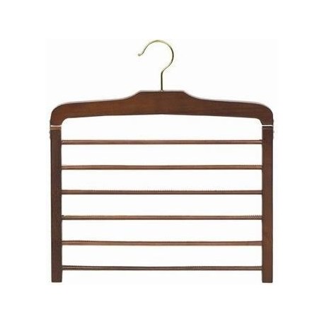 Walnut & Brass Multi Pant Hanger