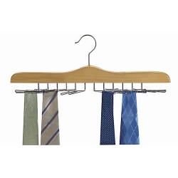 Natural & Chrome Tie Hanger