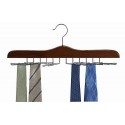 Walnut & Chrome Tie Hanger