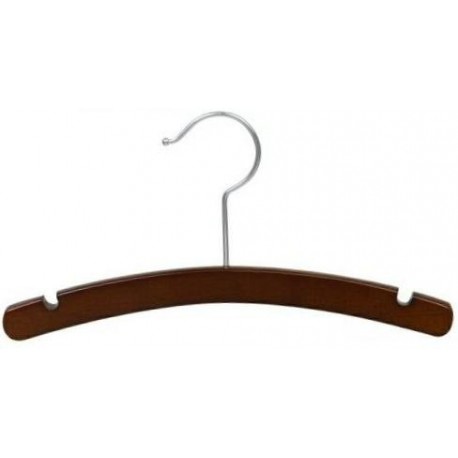 12" Walnut & Chrome Childrens Top Hanger