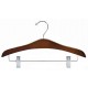 Walnut & Chrome Flat Decorative Combination Hanger