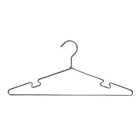 Metal Clothes Hanger - 16 Notched With Loop