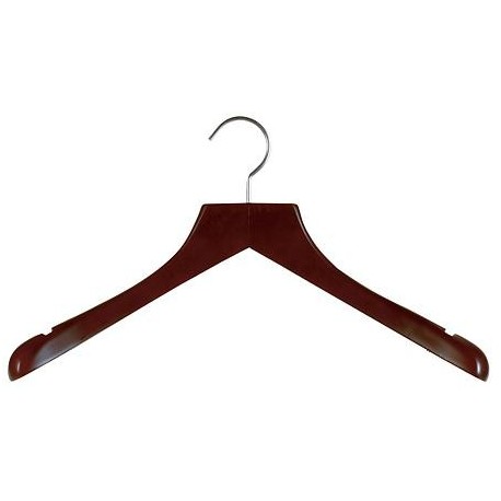 Mahogany & Satin Nickel Deluxe Coat Hanger