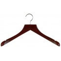 Mahogany & Satin Nickel Deluxe Coat Hanger