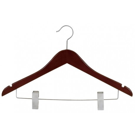 Mahogany & Satin Nickel Suit Hanger