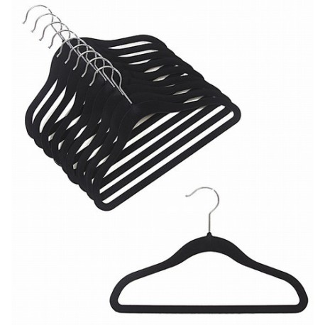 12" Childrens Black Slim-Line Hanger