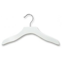 12" White "Wavey" Childrens Top Hanger