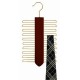 Vertical Tie Hanger / Walnut & Brass