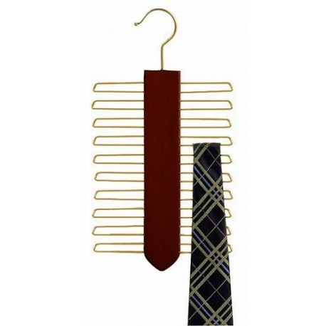Vertical Tie Hanger / Walnut & Brass