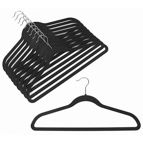 Slim-Line Black Shirt/Pant Hangers - Closet Hanger Factory