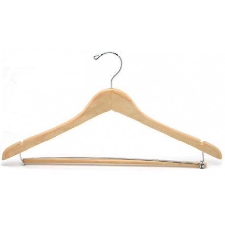 Contoured Suit Hanger w/Locking Bar