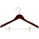 Walnut Flat Combination Hanger w/ Clips
