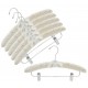 Natural Canvas Padded Hangers w/Chrome Hook & Clips