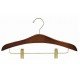 Walnut Decorative Combination Hanger w/ Clips