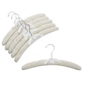 Natural Canvas Padded Hangers w/ Chrome Hook