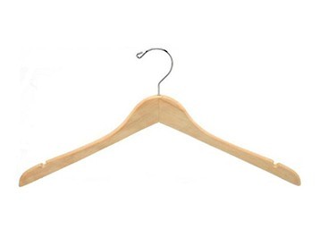 Natural & Chrome Wood Hanger Collection